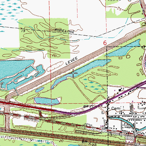 Topographic Map of Latania Bayou, LA