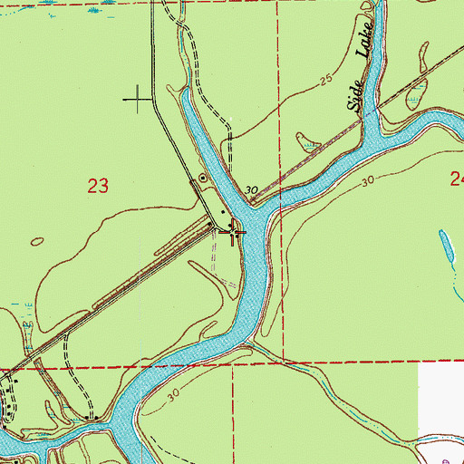 Topographic Map of Opelousas Club House, LA