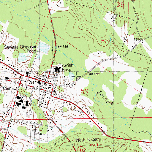 Topographic Map of Hollands Pond, LA