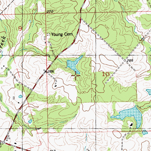 Topographic Map of Louisiana Noname 106 Dam, LA
