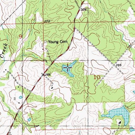 Topographic Map of Youngs Pond, LA