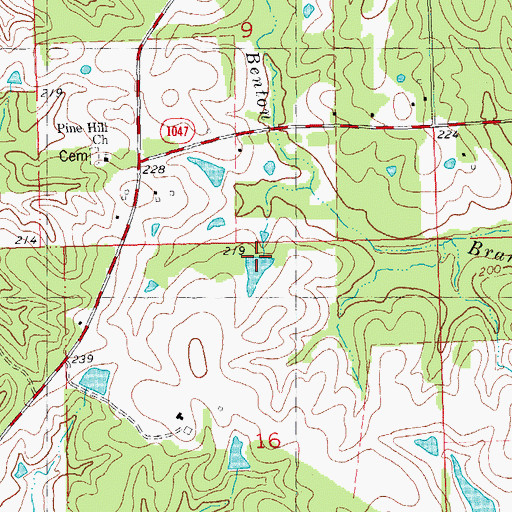 Topographic Map of Robinson Pond, LA