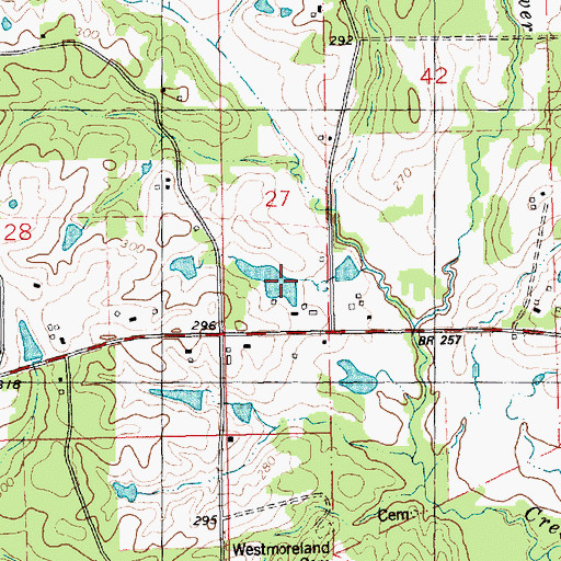 Topographic Map of Brabhams Pond, LA