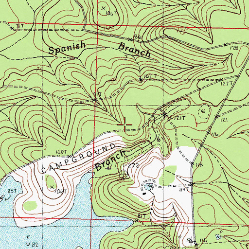 Topographic Map of Louisiana Noname 25 Dam, LA