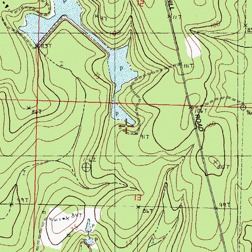 Topographic Map of Louisiana Noname 26 Dam, LA