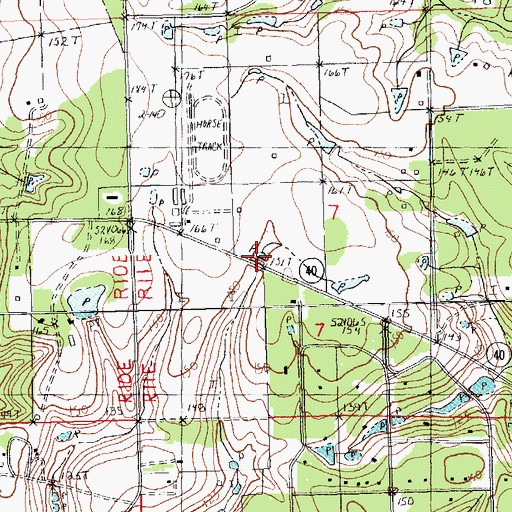 Topographic Map of Erwins Pond Dam, LA