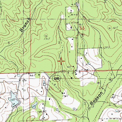 Topographic Map of Yates New Pond, LA