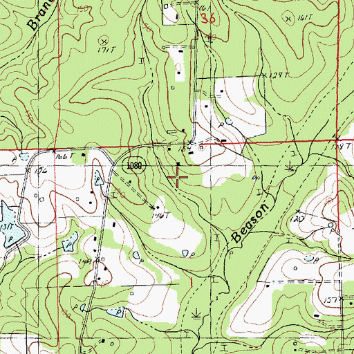Topographic Map of Louisiana Noname 35 Dam, LA