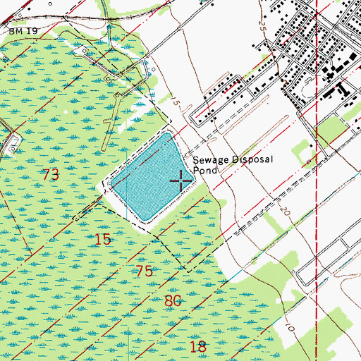 Topographic Map of Louisiana Noname 49 Dam, LA