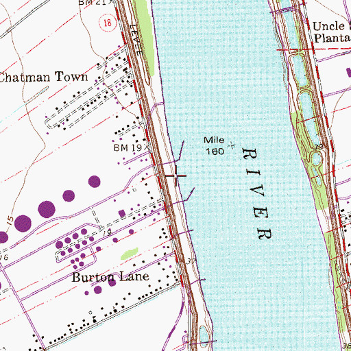 Topographic Map of Olga Landing, LA