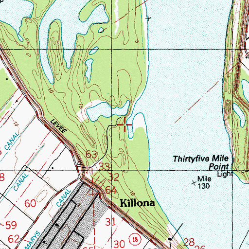 Topographic Map of Killona Landing, LA