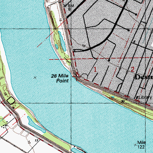 Topographic Map of Ormond Landing, LA