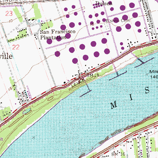 Topographic Map of Cooper Shop Landing, LA