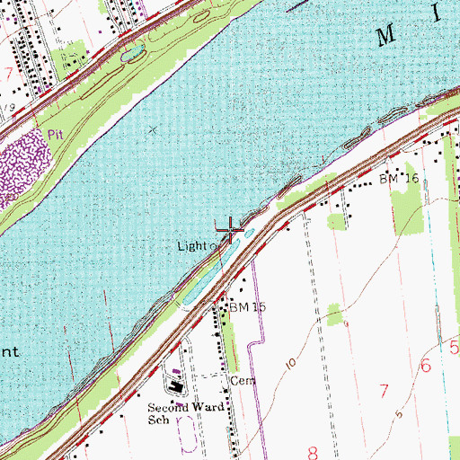 Topographic Map of White Rose Landing, LA