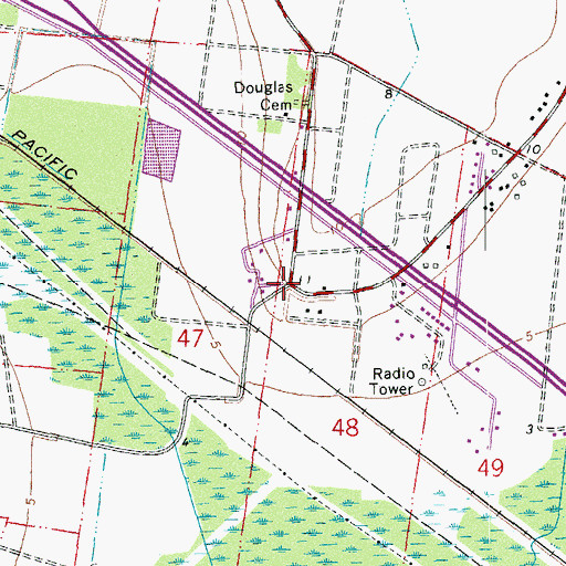 Topographic Map of Maria, LA