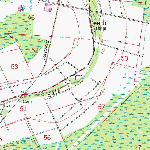Topographic Map of Balco, LA