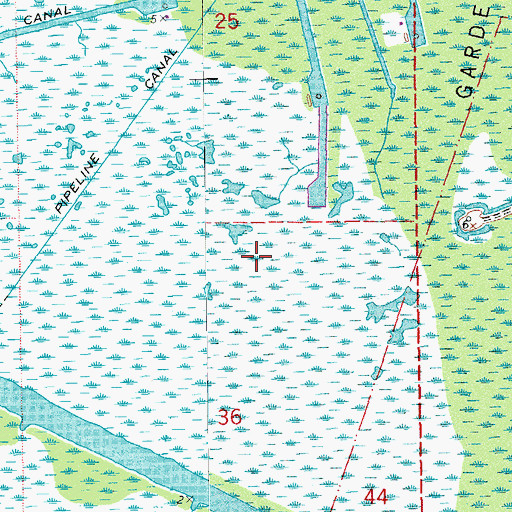 Topographic Map of Berwick Pocket, LA