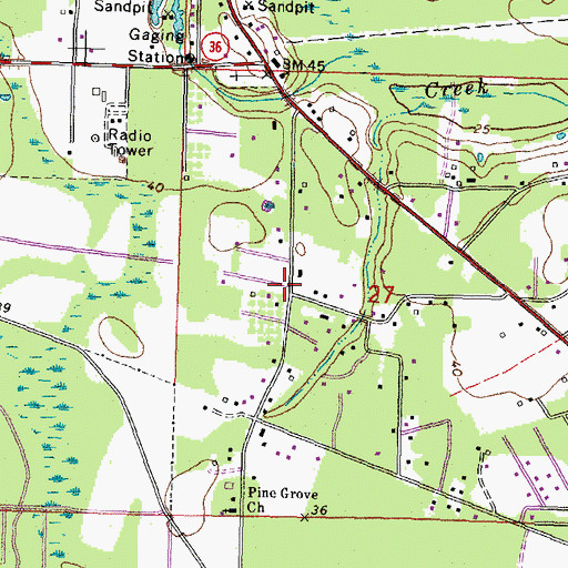 Topographic Map of Audubon, LA
