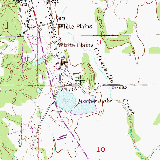 Topographic Map of White Plains Missionary Baptist Church, AL