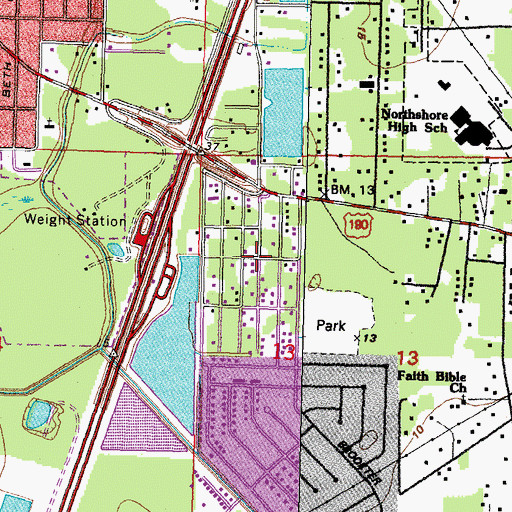 Topographic Map of Beverly Hills, LA