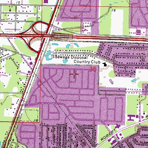 Topographic Map of Brookwood Estates, LA