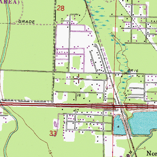 Topographic Map of Browns Village, LA