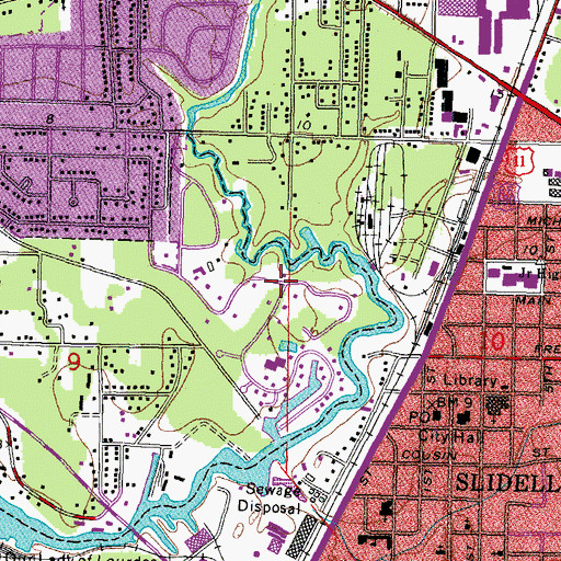 Topographic Map of Chamale Cove, LA