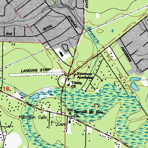 Topographic Map of Emerson Academy (historical), LA