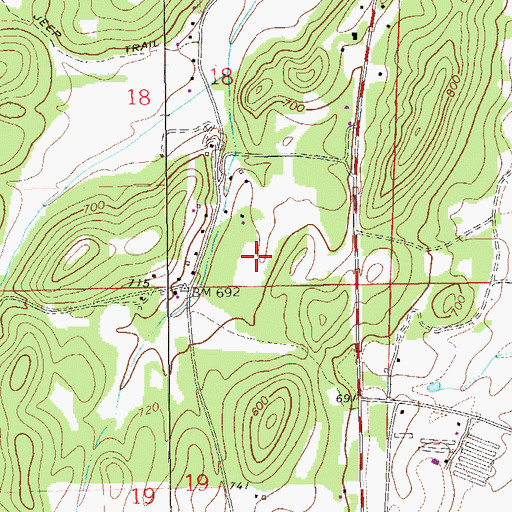 Topographic Map of Harbour Spring, AL