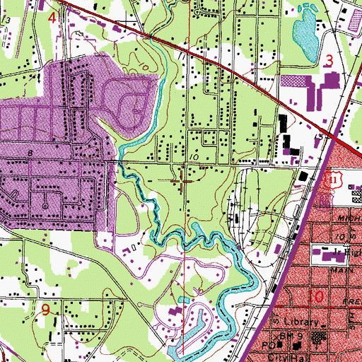 Topographic Map of Fountain Park, LA