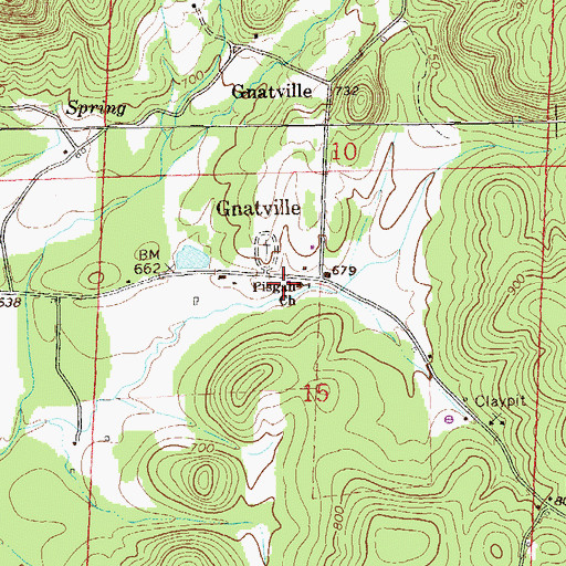 Topographic Map of Hendon Spring, AL