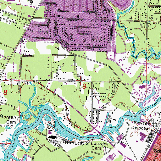 Topographic Map of Hermedel, LA