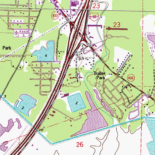 Topographic Map of Lake Gardens, LA