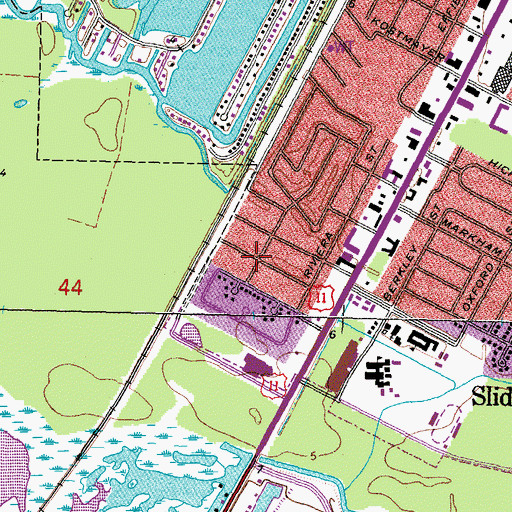 Topographic Map of Lake Shore Village, LA