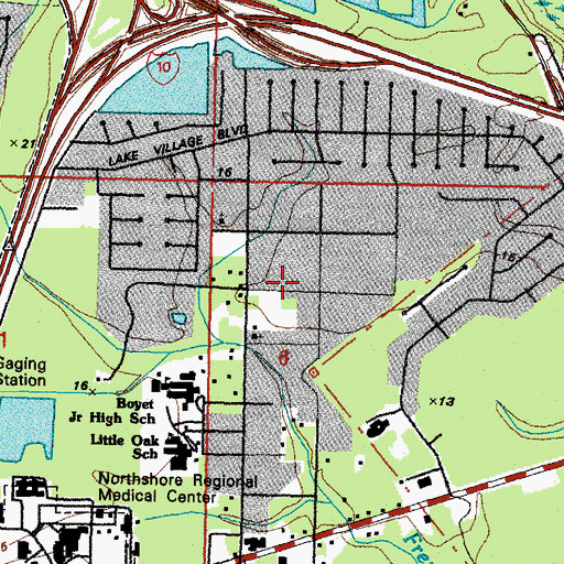 Topographic Map of Lake Village, LA