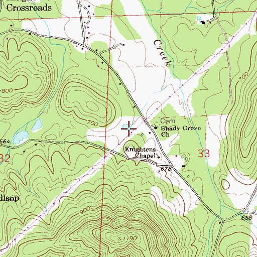 Topographic Map of Big Spring, AL