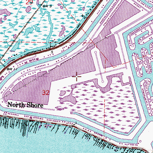 Topographic Map of Moonraker Island, LA