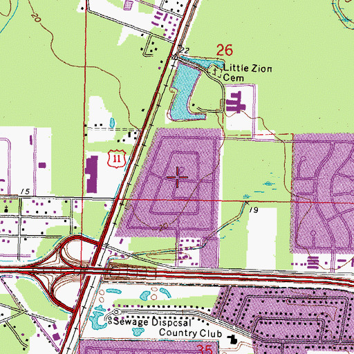 Topographic Map of Noth Forest, LA