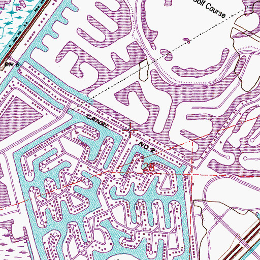 Topographic Map of Oak Harbor, LA