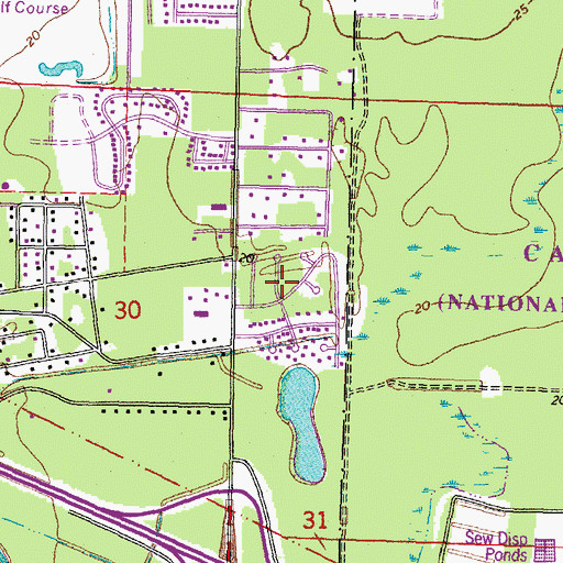 Topographic Map of Oakmont, LA