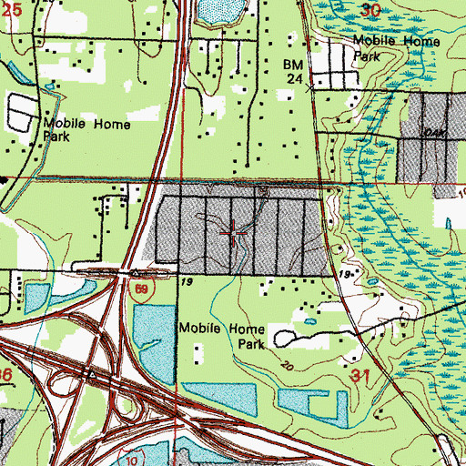 Topographic Map of Ozone Pines, LA