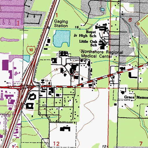 Topographic Map of Pearl Acres, LA