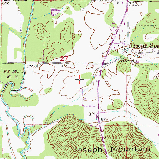 Topographic Map of Callandar Spring, AL