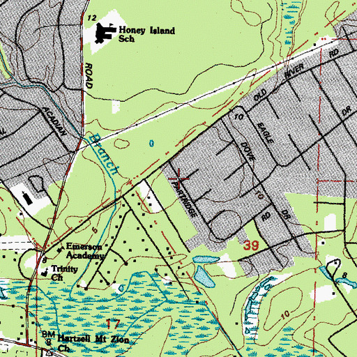 Topographic Map of Quail Ridge, LA
