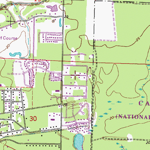 Topographic Map of Regal Park Estates, LA