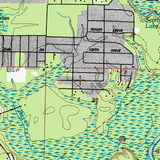 Topographic Map of River Gardens, LA