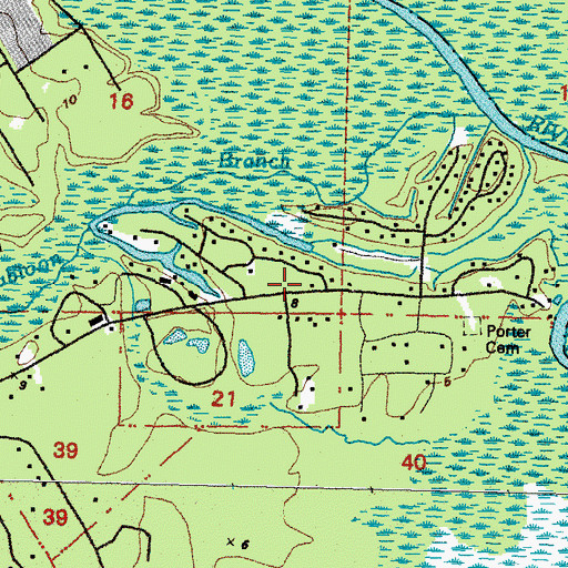 Topographic Map of River Oaks, LA
