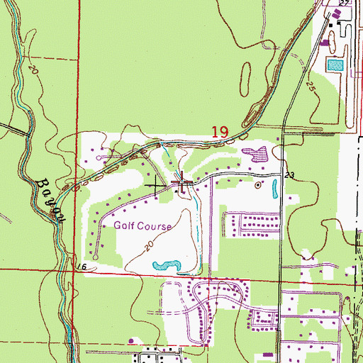 Topographic Map of Royal Estates, LA