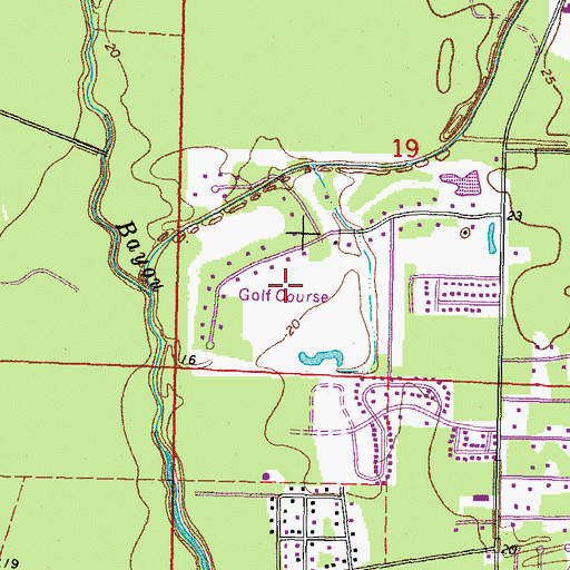 Topographic Map of Royal Golf Course, LA
