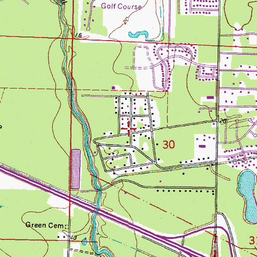 Topographic Map of Saint Tammany Garden Meadows, LA